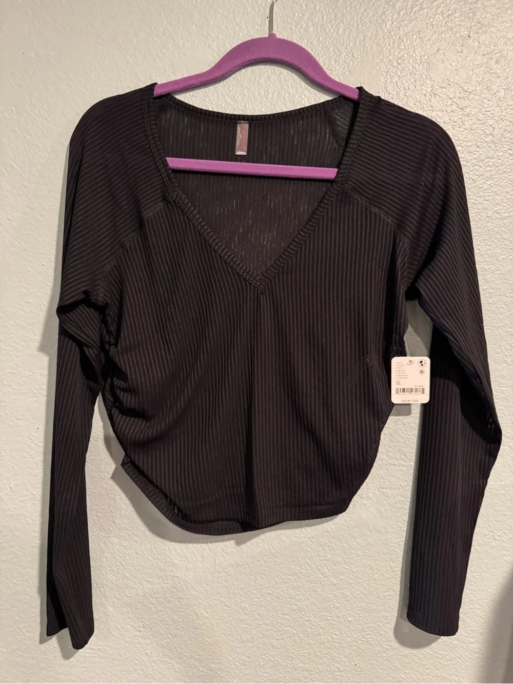 FP MOVEMENT by FREE PEOPLE Tempo Settle Down Long Sleeve Top Size-XL